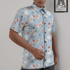 Snowman Holiday Print Pattern Untucked Shirts-grizzshop