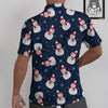 Snowman Print Pattern Untucked Shirts-grizzshop