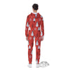 Snowman Red Print Pattern Men's Jumpsuit-grizzshop