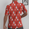 Snowman Red Print Pattern Untucked Shirts-grizzshop