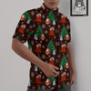 Snowman Santa Print Pattern Untucked Shirts-grizzshop