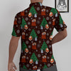 Snowman Santa Print Pattern Untucked Shirts-grizzshop