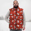 Snowman Xmas Print Pattern Down Vest