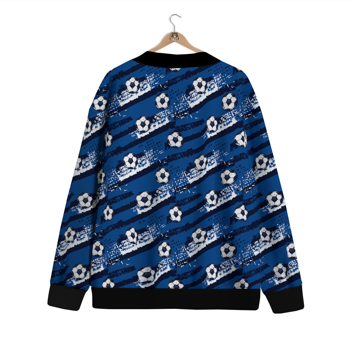 Soccer Ball Blue Print Pattern Cardigan-grizzshop