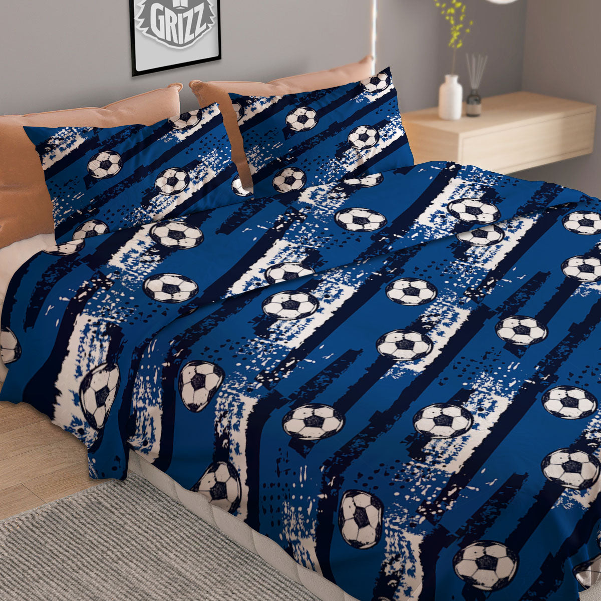 Sheep Doodle Print Pattern Duvet Cover Bedding Set