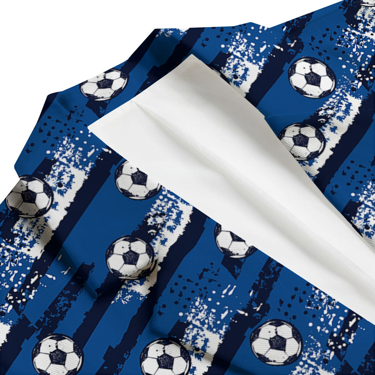 Soccer Ball Blue Print Pattern Men's Blazer-grizzshop
