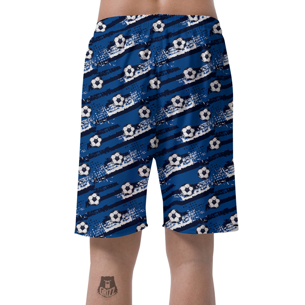 Soccer Ball Blue Print Pattern Men's Shorts-grizzshop