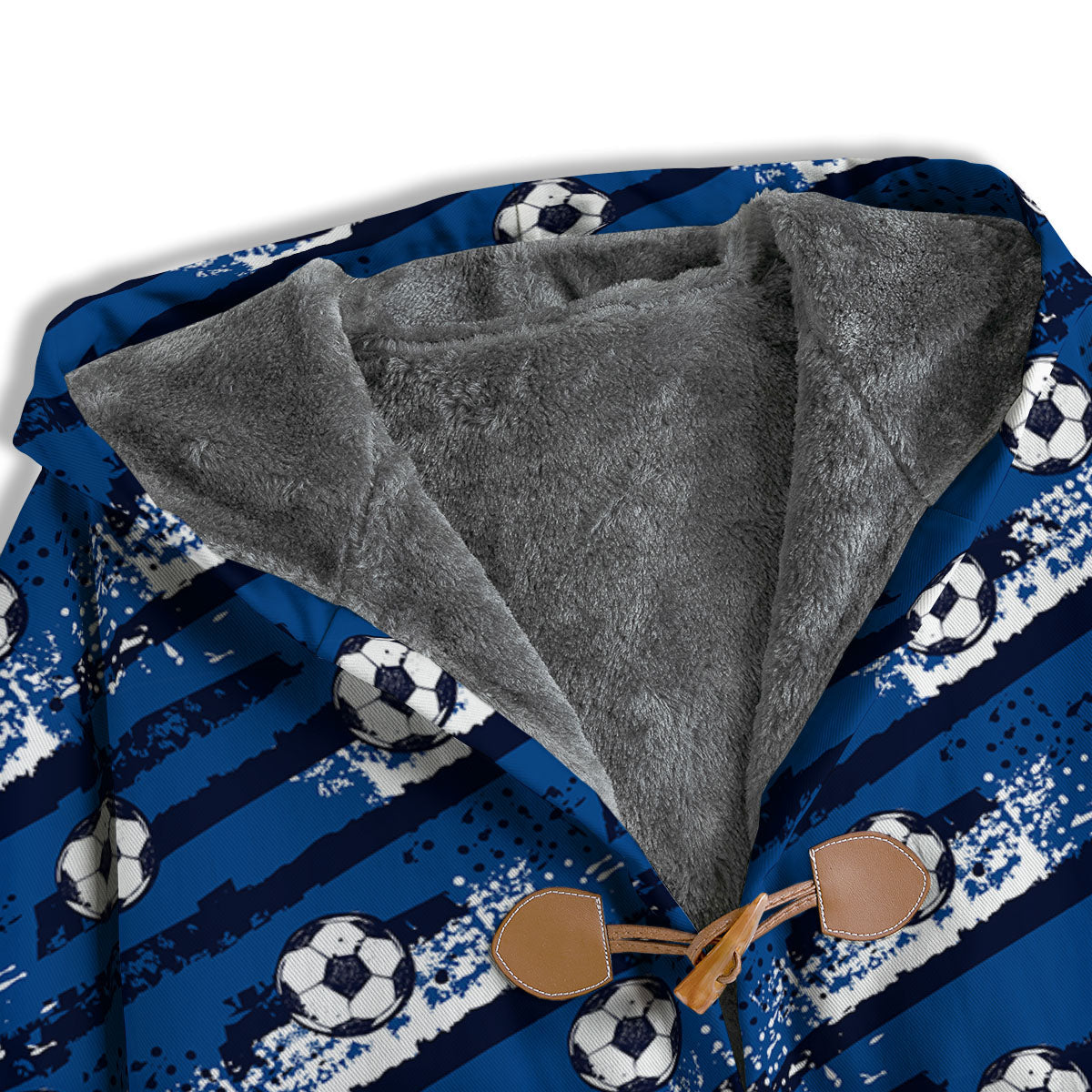 Soccer Ball Blue Print Pattern Men's Windbreaker Jacket-grizzshop