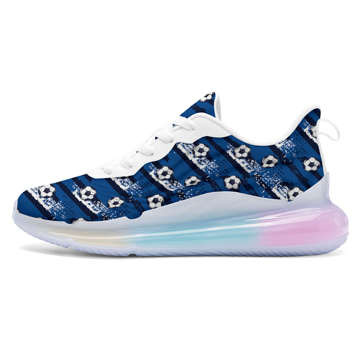 Soccer Ball Blue Print Pattern Running Sneakers-grizzshop