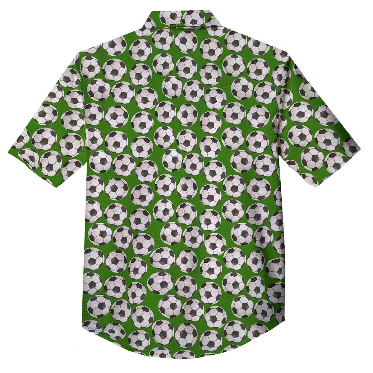 Soccer Ball Green Print Pattern Button Up Shirt-grizzshop