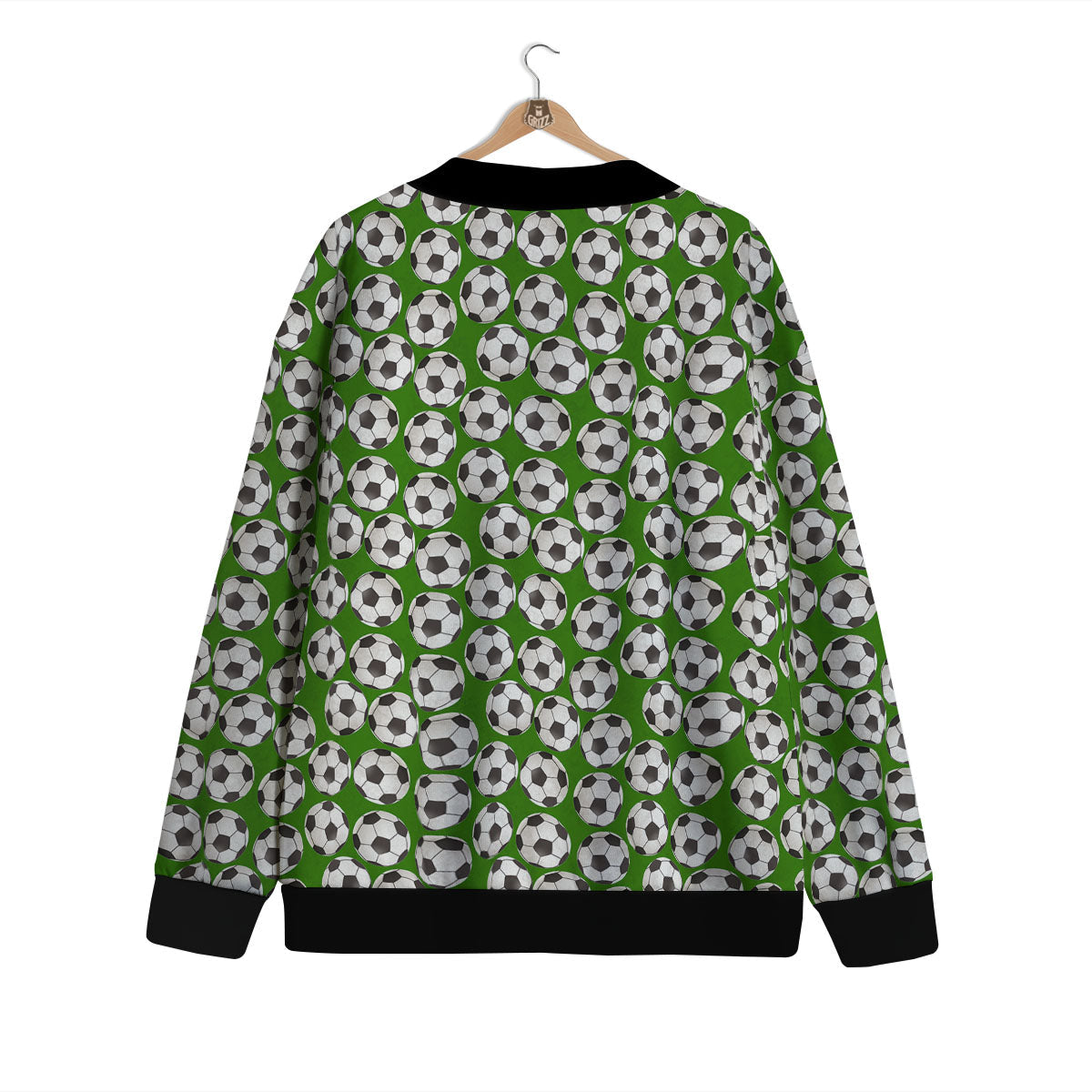Soccer Ball Green Print Pattern Cardigan-grizzshop