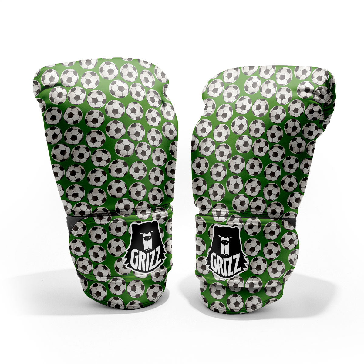 Soccer Ball Green Print Pattern Pro Boxing Glove