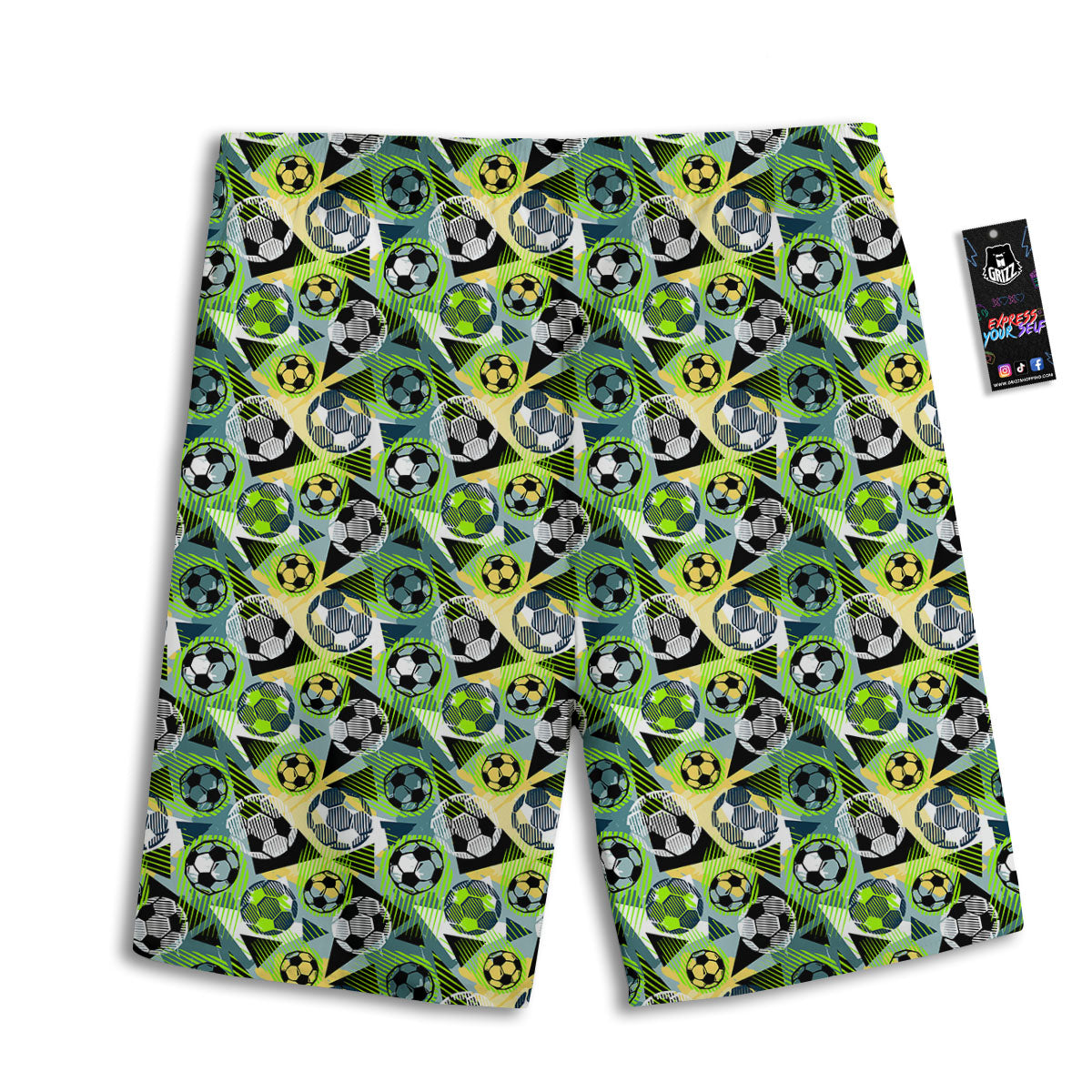 Star Mardi Gras Print Pattern Men's Athletic Shorts