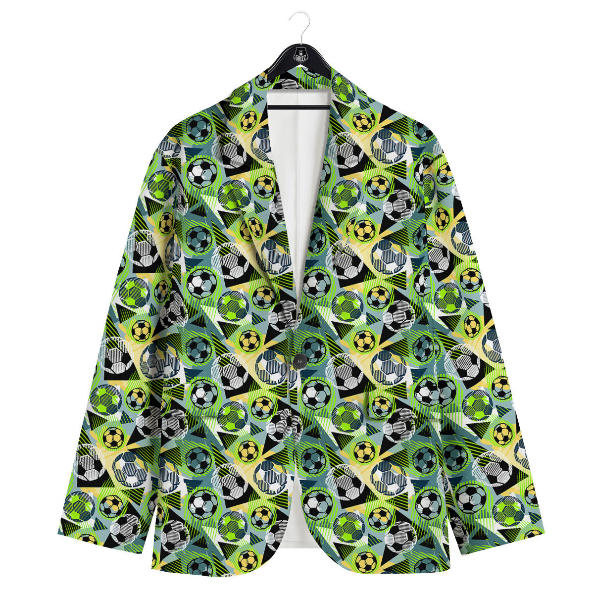 Soccer Ball Grunge Print Pattern Men's Sport Coat-grizzshop