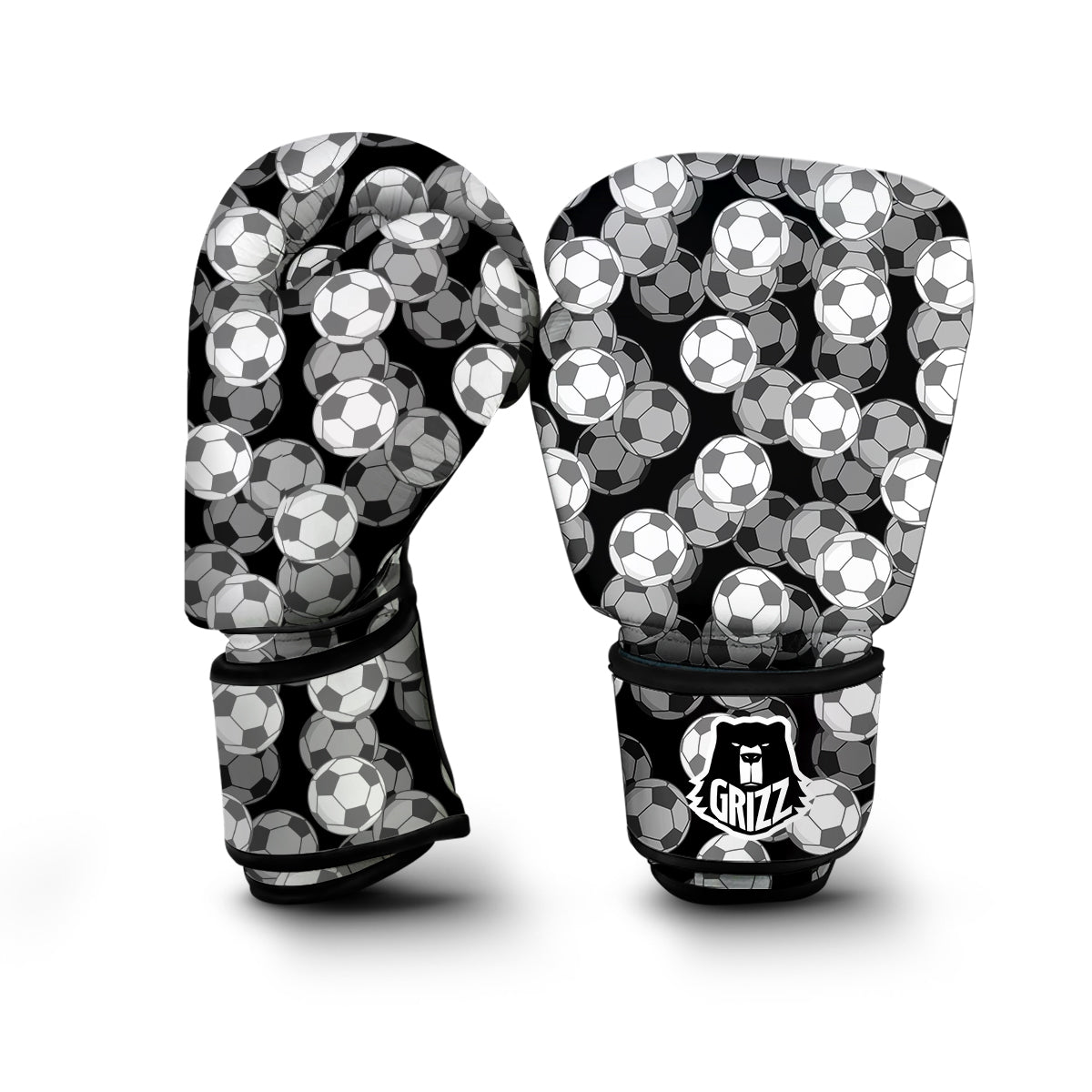 Soccer Pattern Print Boxing Gloves-grizzshop