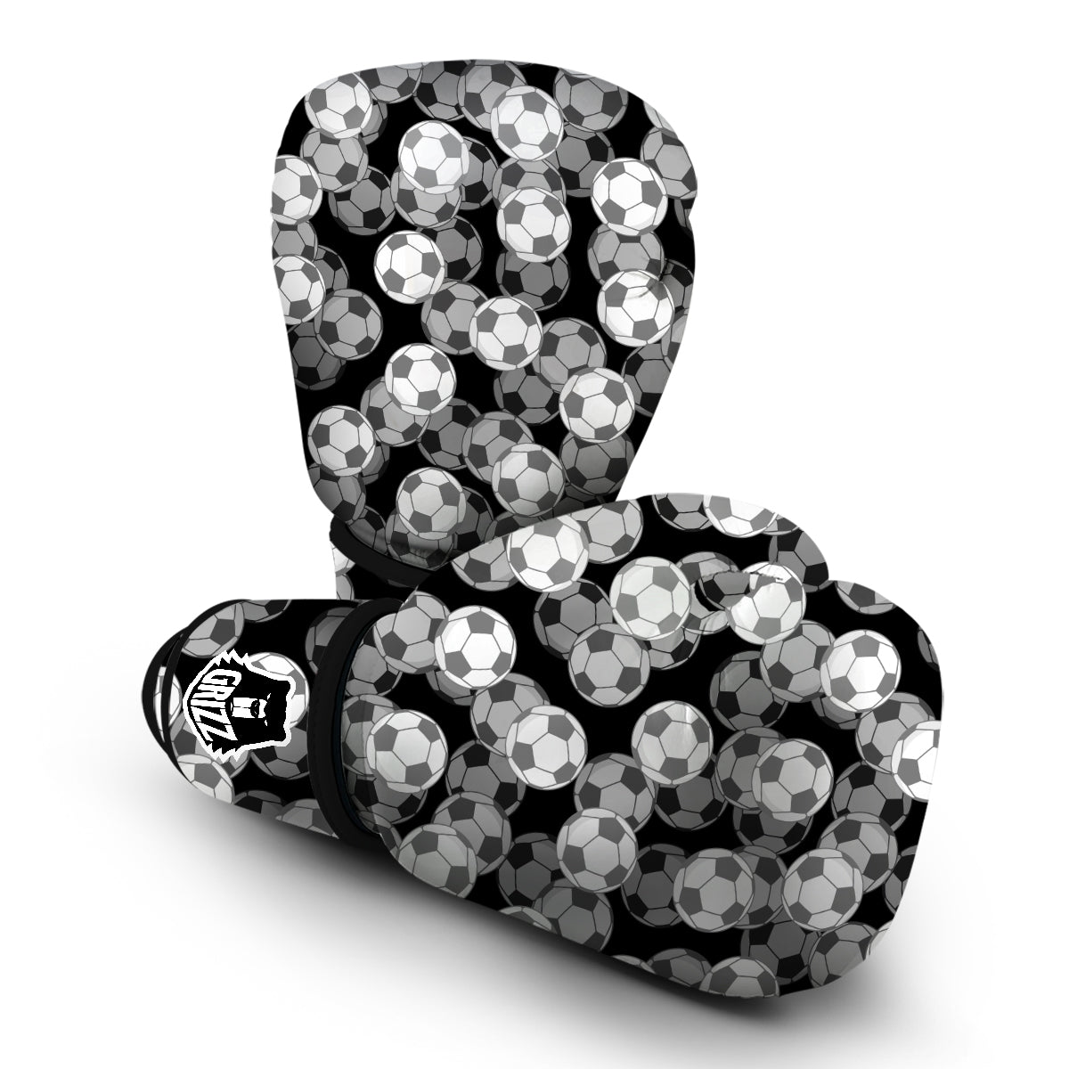 Soccer Pattern Print Boxing Gloves-grizzshop