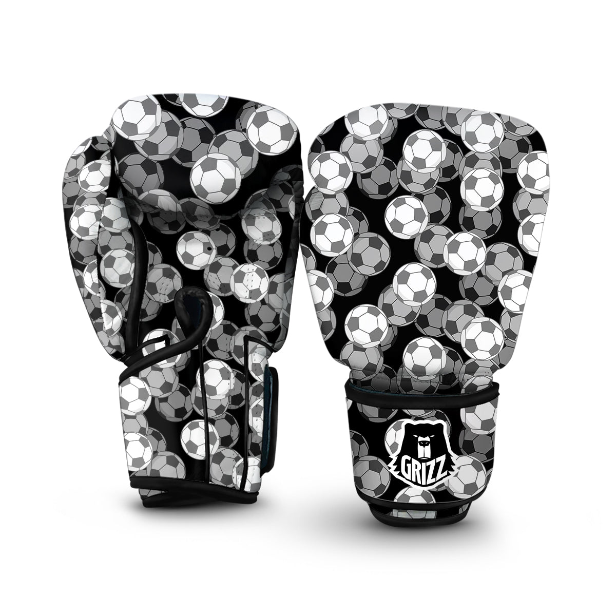 Soccer Pattern Print Boxing Gloves-grizzshop