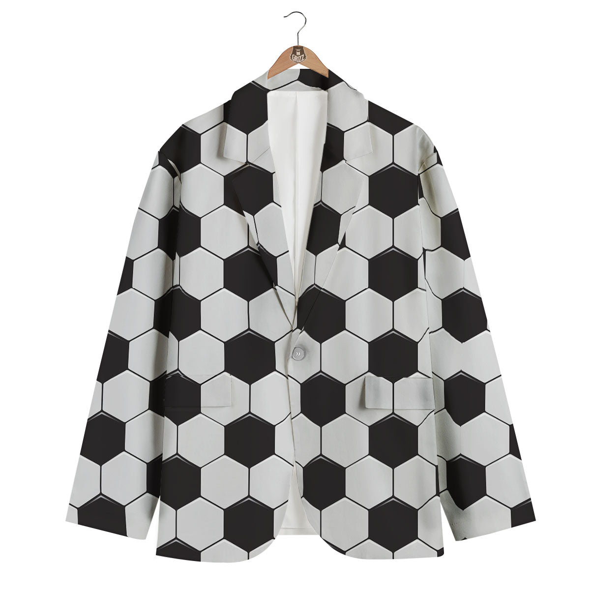 Soccer Print Pattern Men's Blazer-grizzshop
