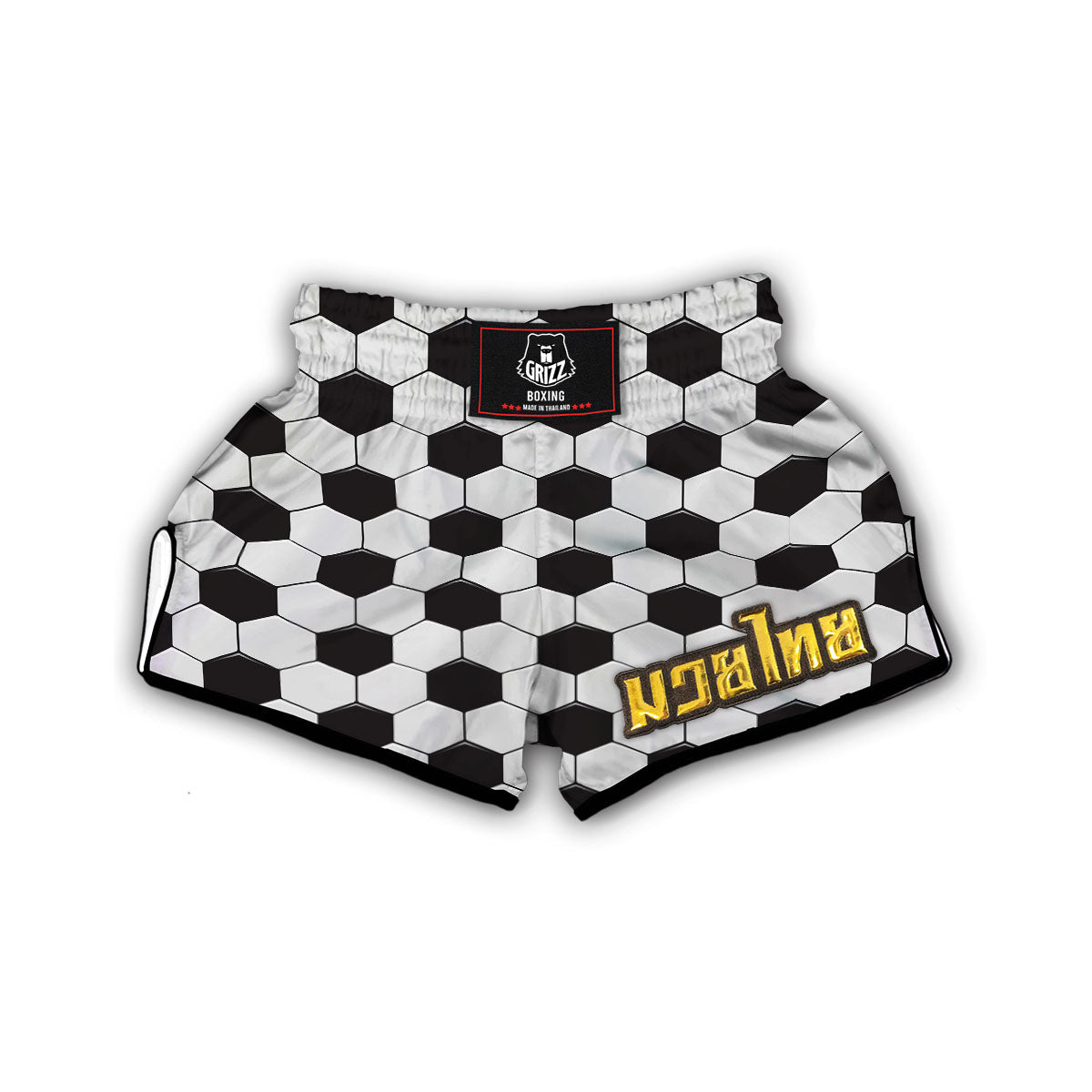 Soccer Print Pattern Muay Thai Boxing Shorts-grizzshop