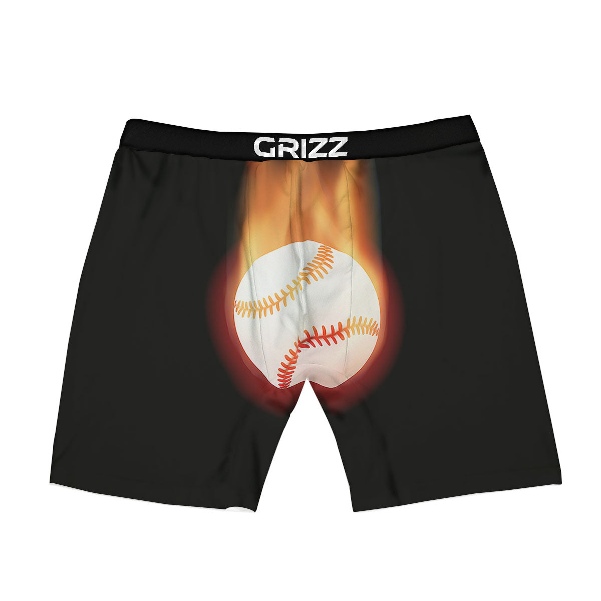Softball Fireball Print Boxer Briefs-grizzshop