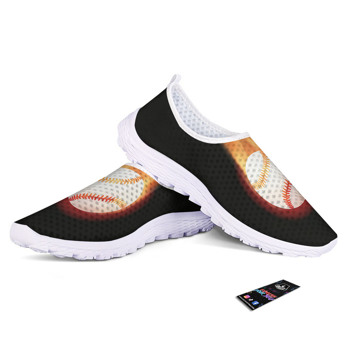 Softball Fireball Print Nurse Shoes-grizzshop