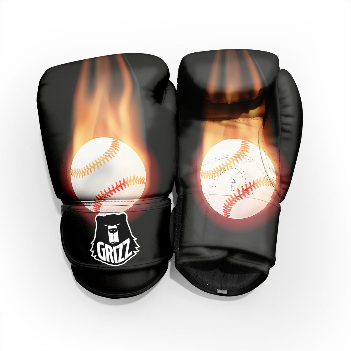 Softball Fireball Print Pro Boxing Glove