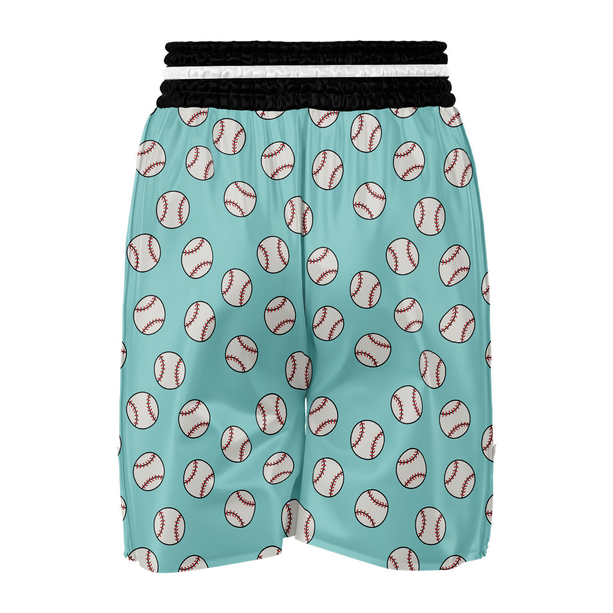 Softball Pattern Print Boxing Shorts-grizzshop