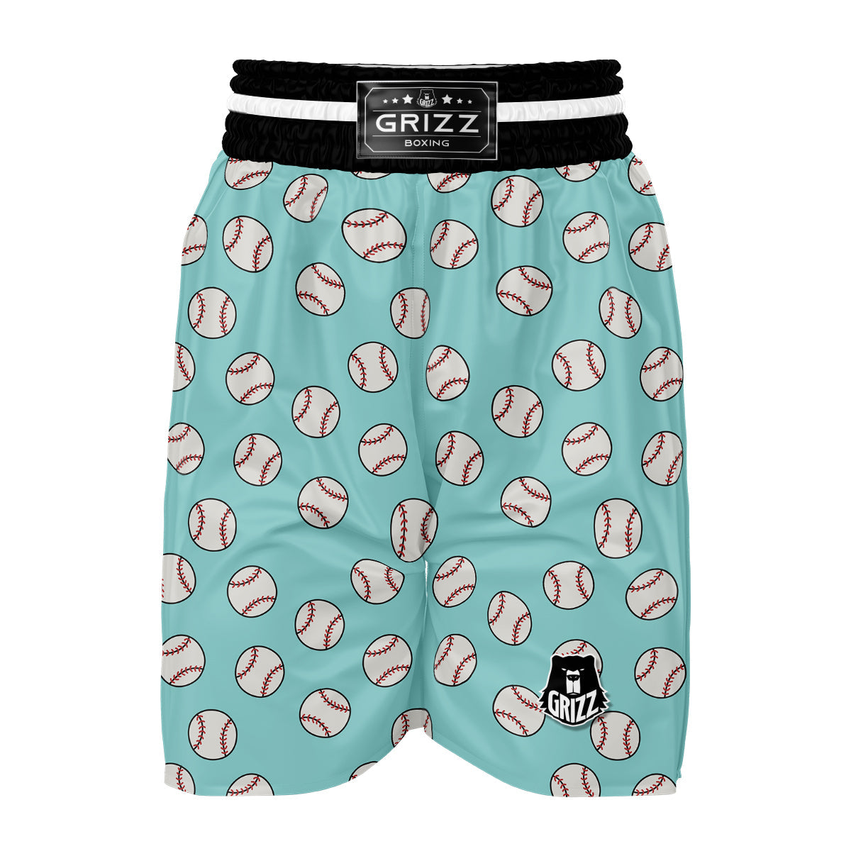 Softball Pattern Print Boxing Shorts-grizzshop