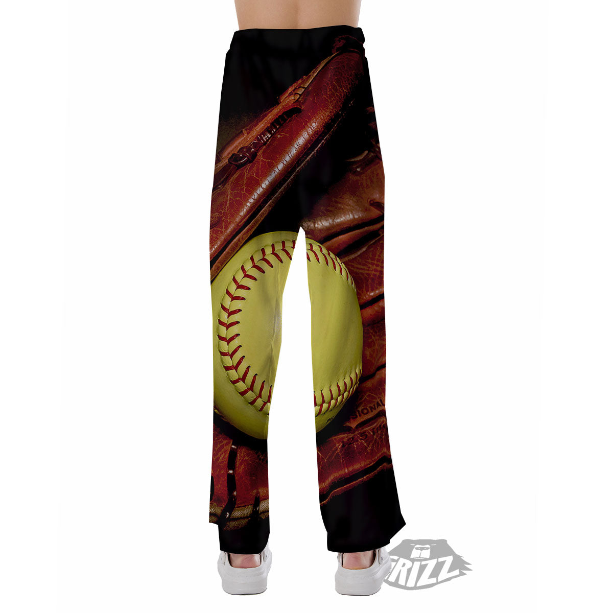 Softball Yellow Print Pajama Pants-grizzshop