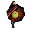 Softball Yellow Print Umbrella-grizzshop