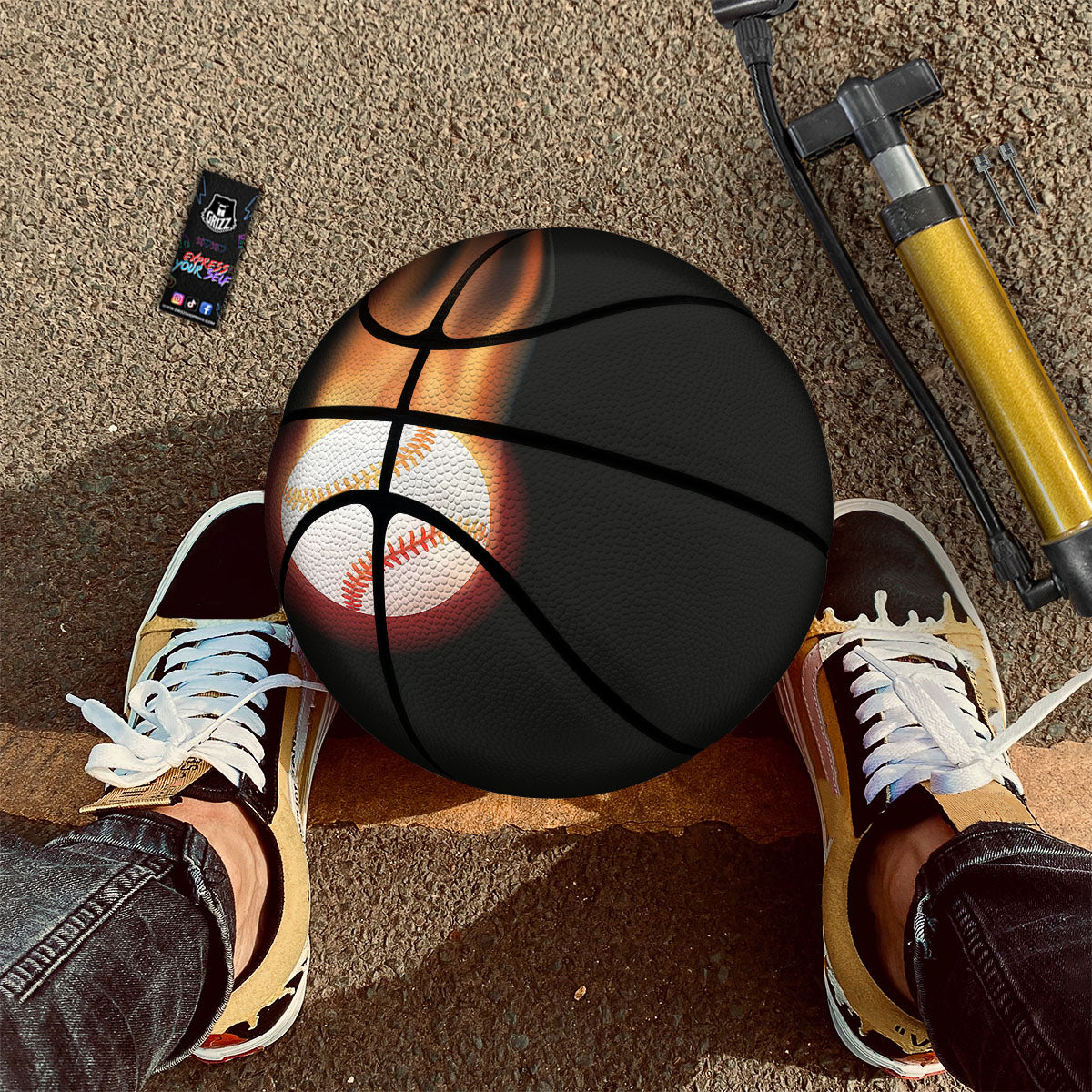 Stars And Moon Phase Print Pattern Basketball