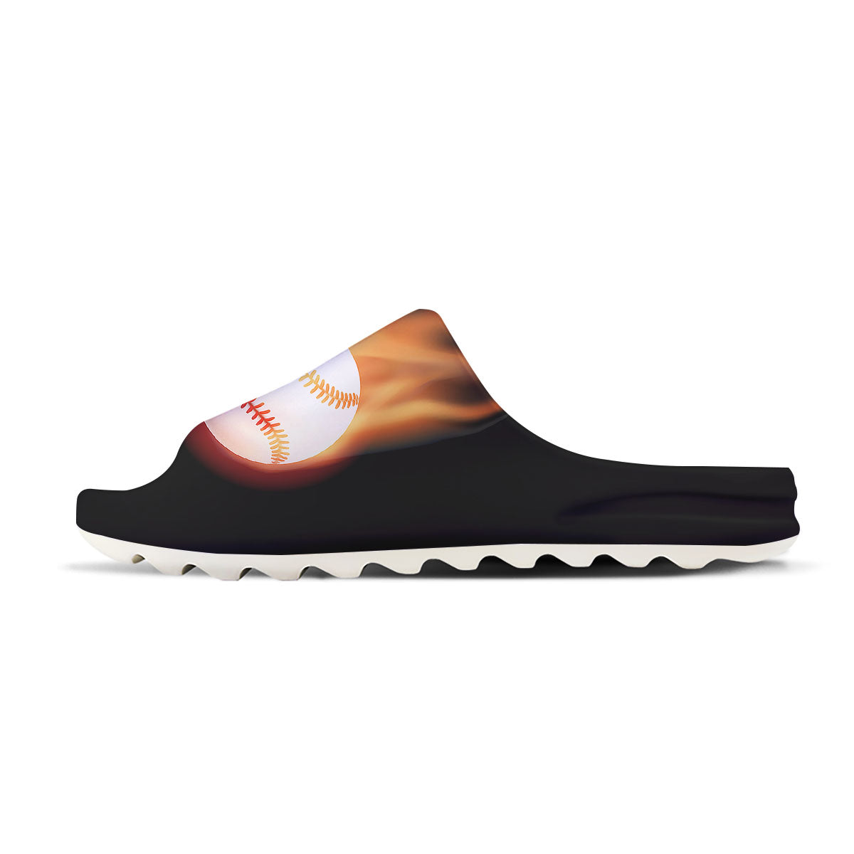 Softball Fireball Print Sandals-grizzshop