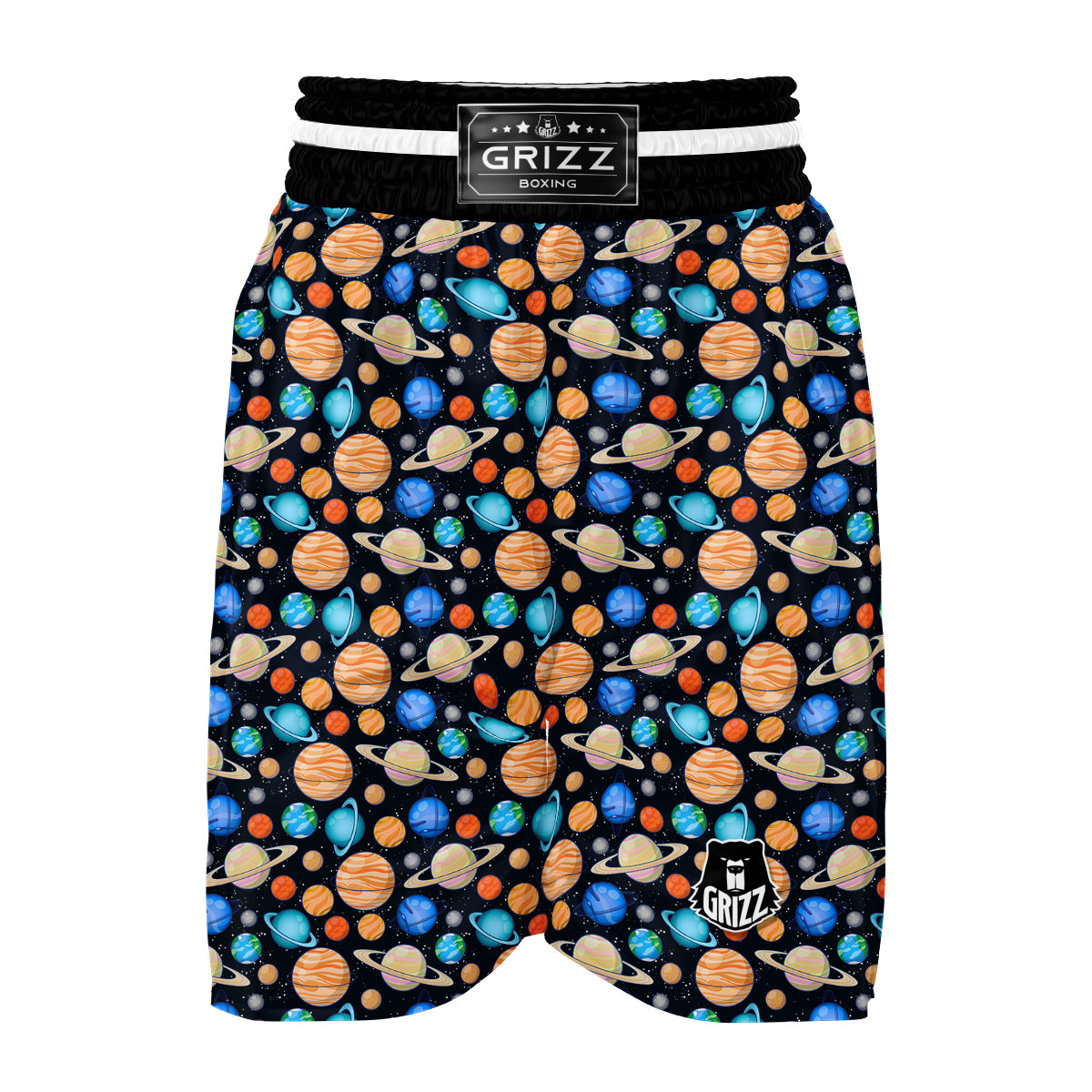 Solar System And Planet Print Pattern Boxing Shorts-grizzshop