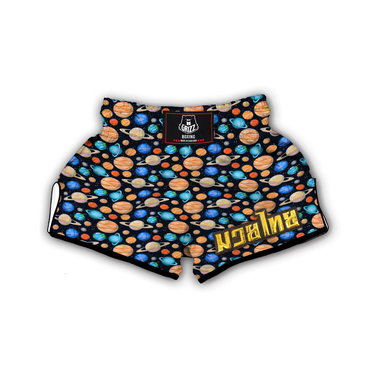 Solar System And Planet Print Pattern Muay Thai Boxing Shorts-grizzshop