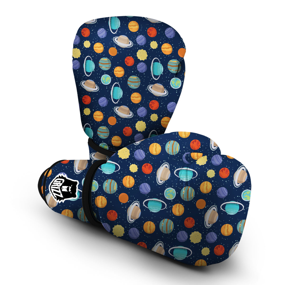 Solar System Planet Print Pattern Boxing Gloves-grizzshop