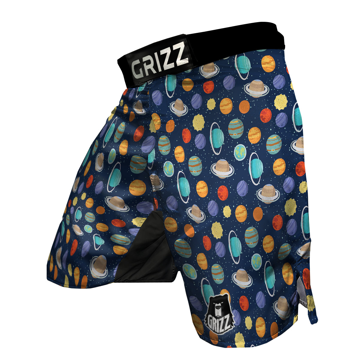 Solar System Planet Print Pattern MMA Shorts-grizzshop