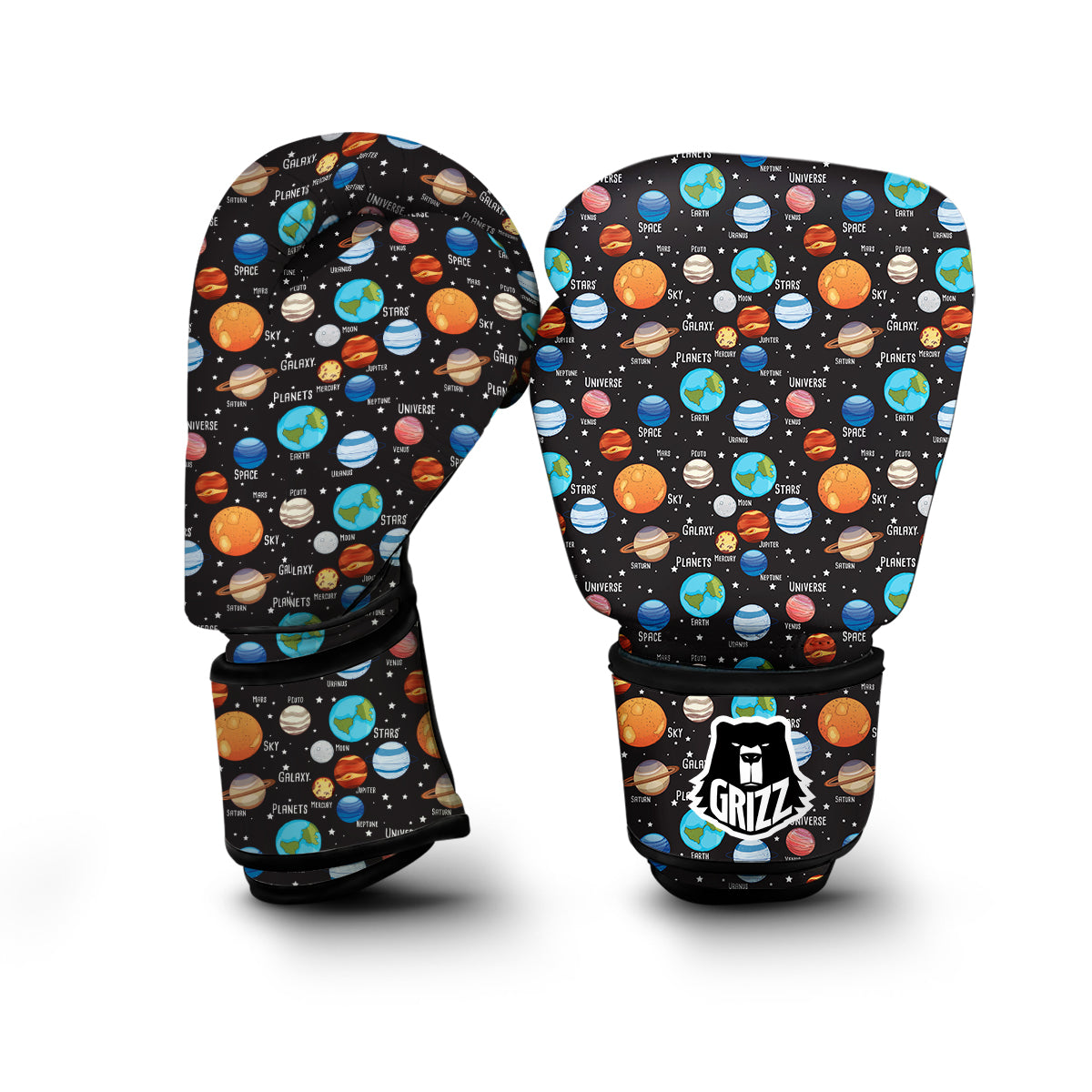 Solar System Print Pattern Boxing Gloves-grizzshop