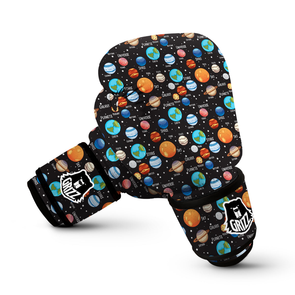 Solar System Print Pattern Boxing Gloves-grizzshop