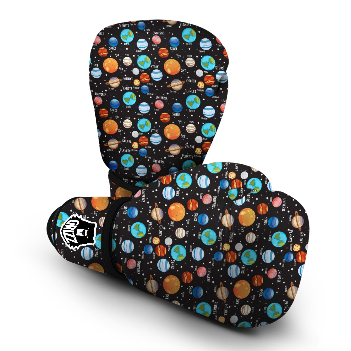 Solar System Print Pattern Boxing Gloves-grizzshop