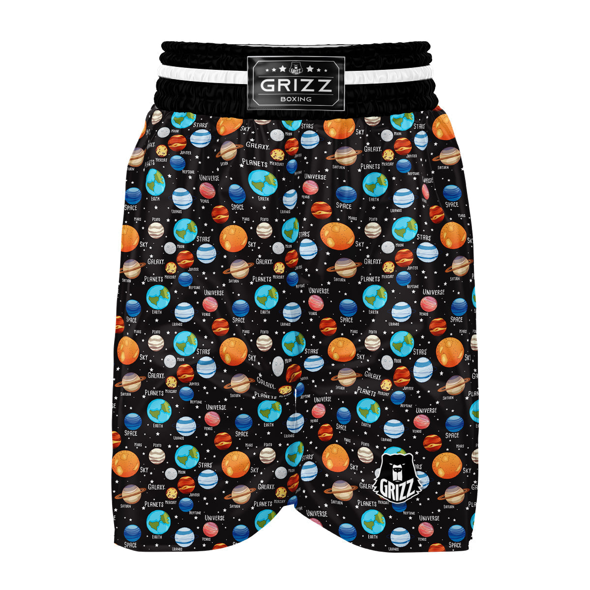 Solar System Print Pattern Boxing Shorts-grizzshop