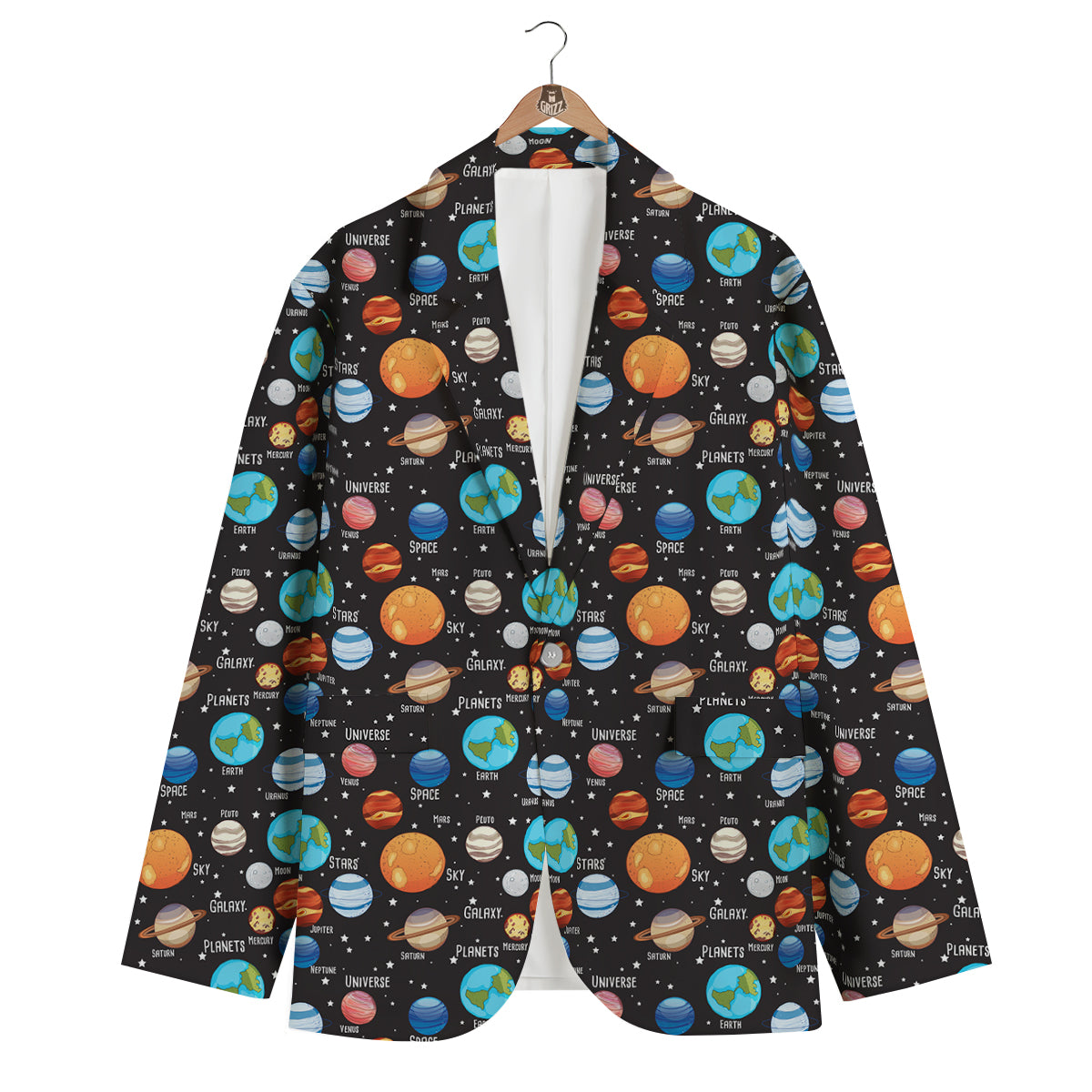 Solar System Print Pattern Men's Blazer-grizzshop