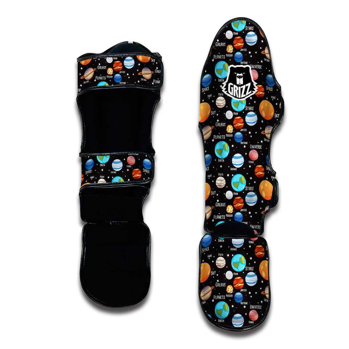 Solar System Print Pattern Muay Thai Shin Guards-grizzshop