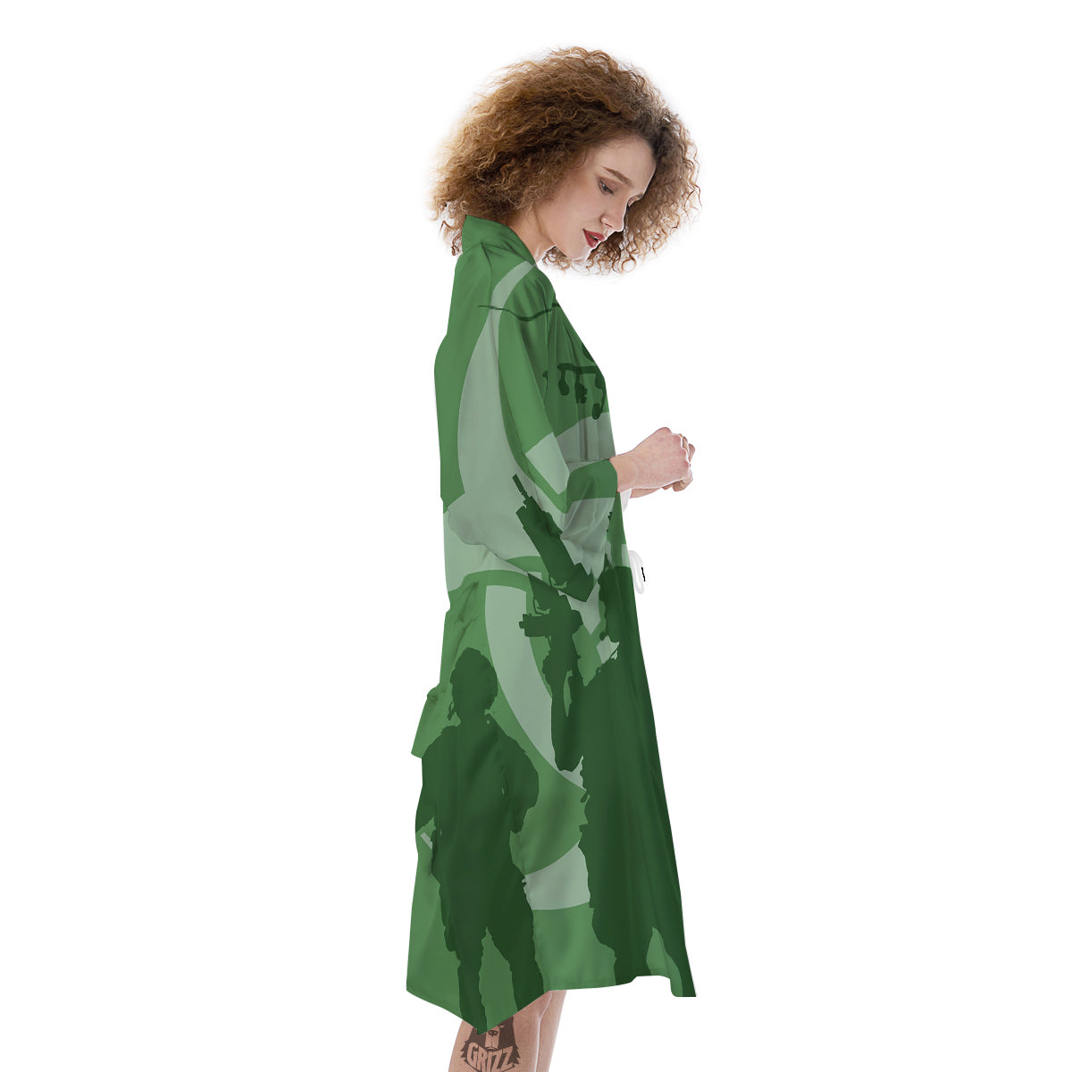 Soldiers And Biohazard Print Kimono-grizzshop