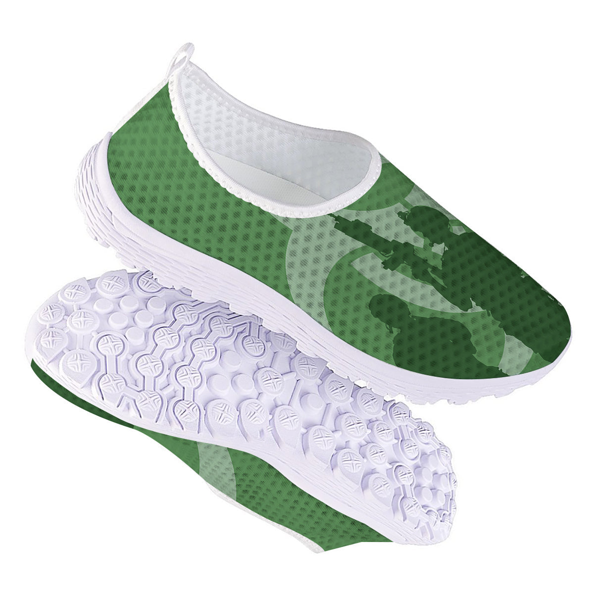 Soldiers And Biohazard Print Nurse Shoes-grizzshop