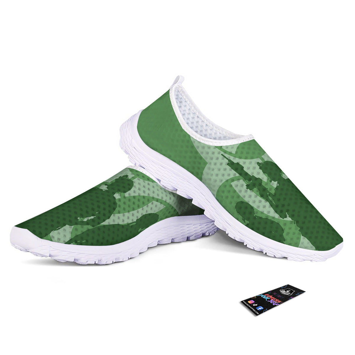 Soldiers And Biohazard Print Nurse Shoes-grizzshop