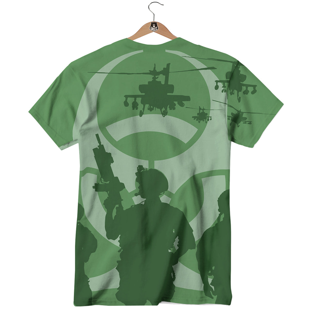 Soldiers And Biohazard Print T-Shirt-grizzshop