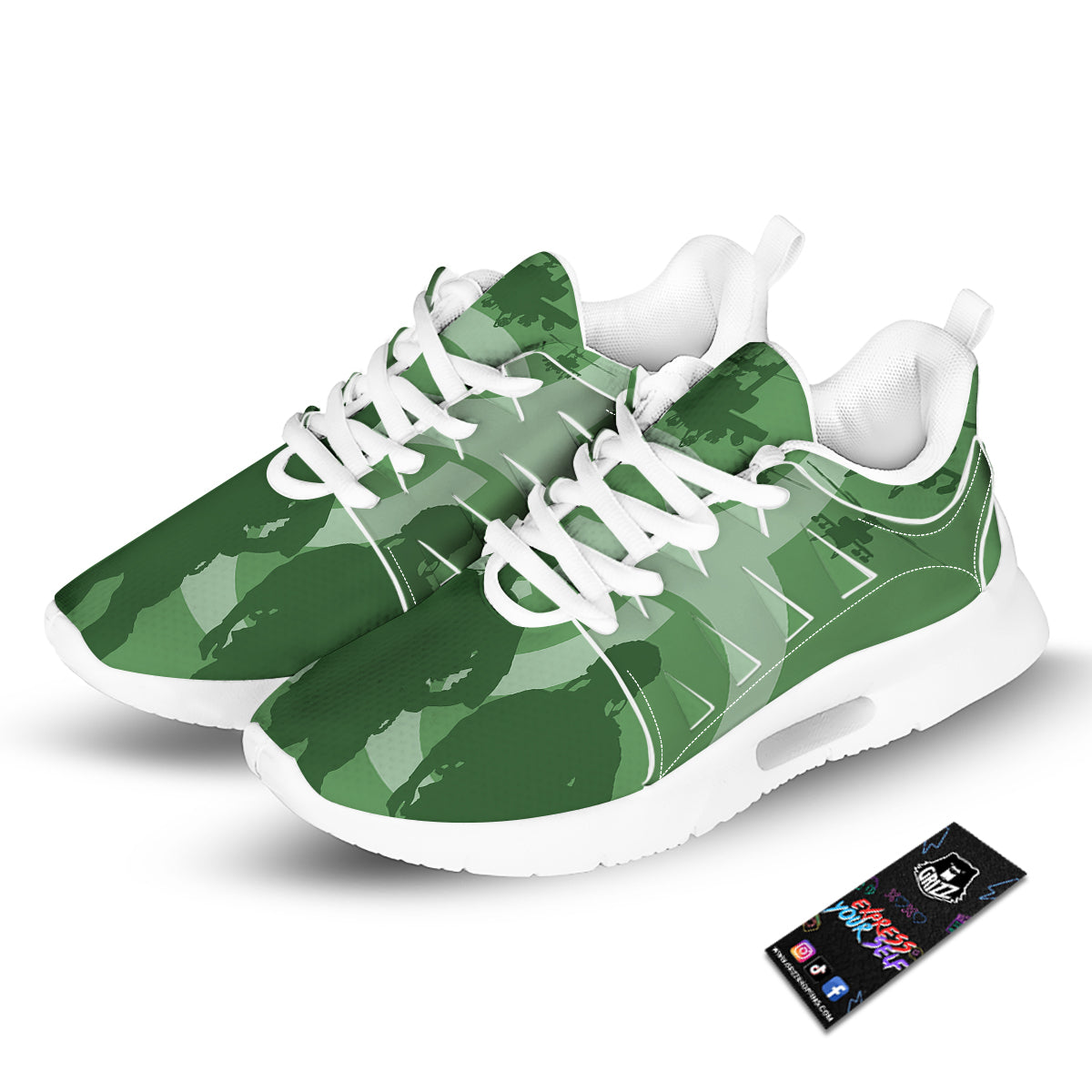 Soldiers And Biohazard Print Tennis Shoes-grizzshop