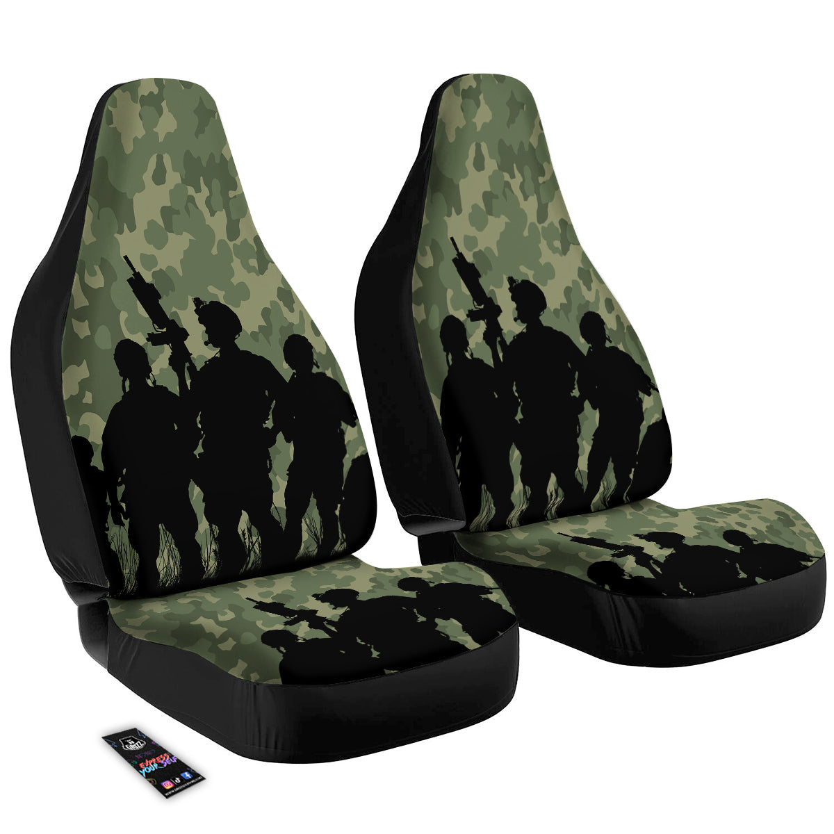 Soldiers And Camouflage Print Car Seat Covers-grizzshop