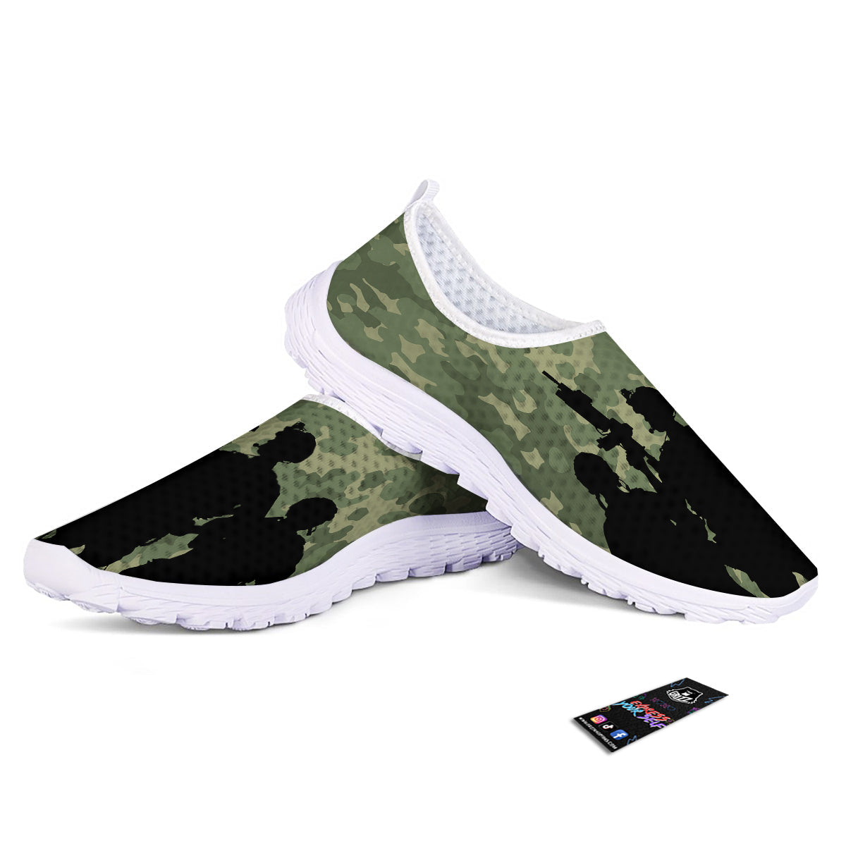 Soldiers And Camouflage Print Nurse Shoes-grizzshop