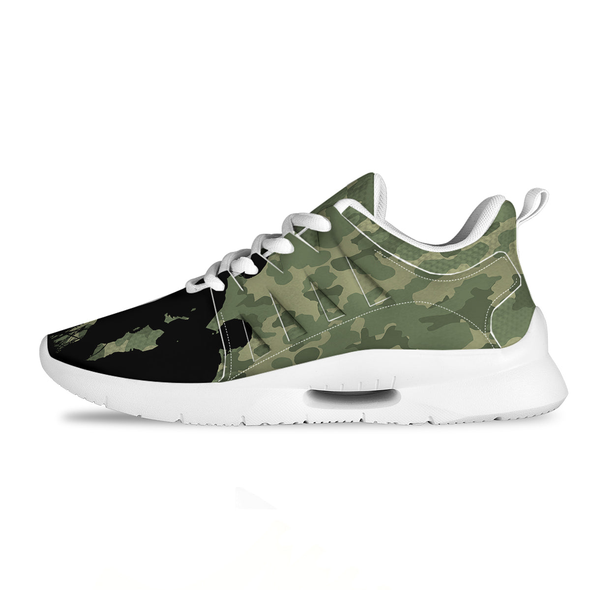 Soldiers And Camouflage Print Tennis Shoes-grizzshop